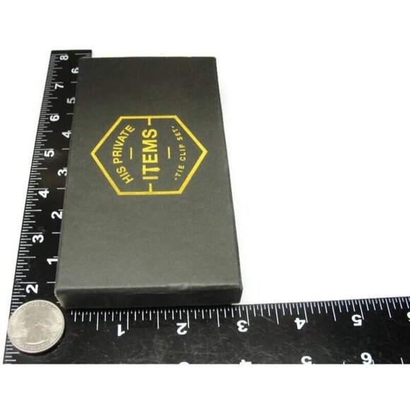 Cufflinks Tie Clip Set 3 Colors His Private Items Accessories IOB - Picture 5 of 16